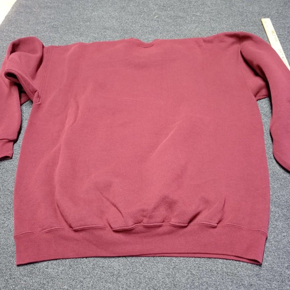 VINTAGE Voyager School Sweater Maroon 2XL XXL Santee Heavyweight USA Made - Picture 7 of 8